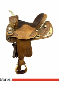15 Inch Used Big Horn Barrel Saddle 1554