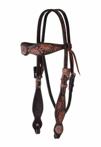 Circle Y Vintage Sunflower Browband Headstall