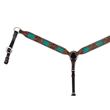 Circle Y Breast Collar Filigree Turguoise Gator X4126-T00V
