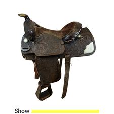 15 Inch Used Circle Y Show Saddle 2823