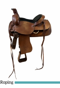PRICE REDUCED! 15 Inch Used Circle H Roping Saddle *Free Shipping*